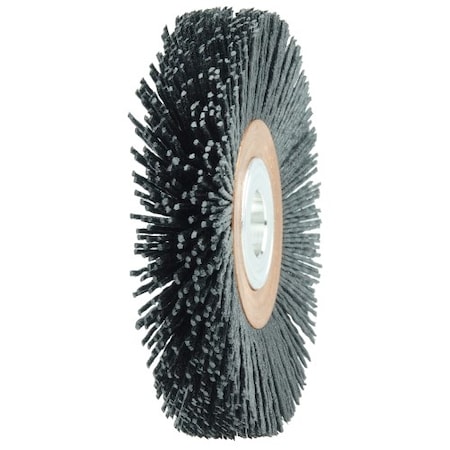 Weiler Burr-Rx 4" Narrow Face Wheel, .026/120CG Crimped Fill, 5/8"-1/2" 31110